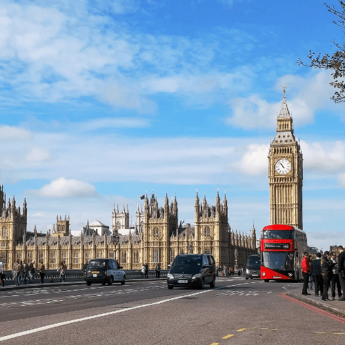 Flag or representation for United Kingdom visa
